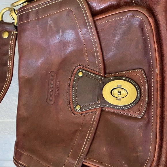 Brown coach bag - Picture 3 of 10